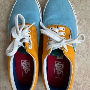 Vans Blue and Orange Loafers